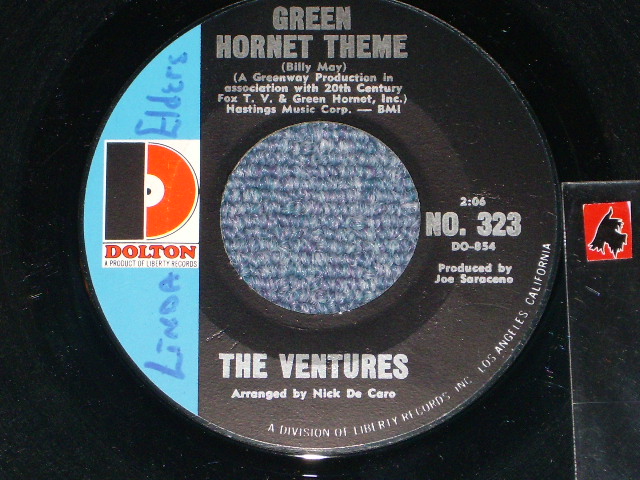 画像: GREEN HORNET THEME / FUZZY AND WILD  　With Picture Sleeve and  "D"mark on LEFT Label　